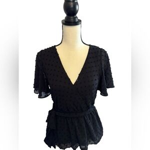 NWOT SO Deep Neck Blouse Size S